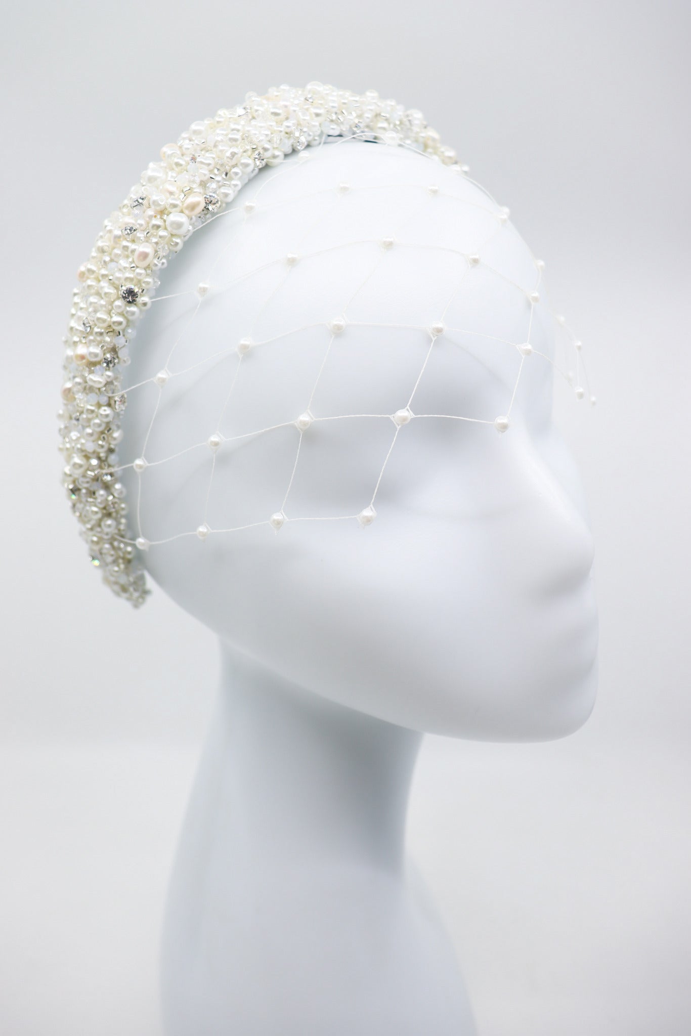 Blanca Pearl Crown with Pearl or Crystal Veil